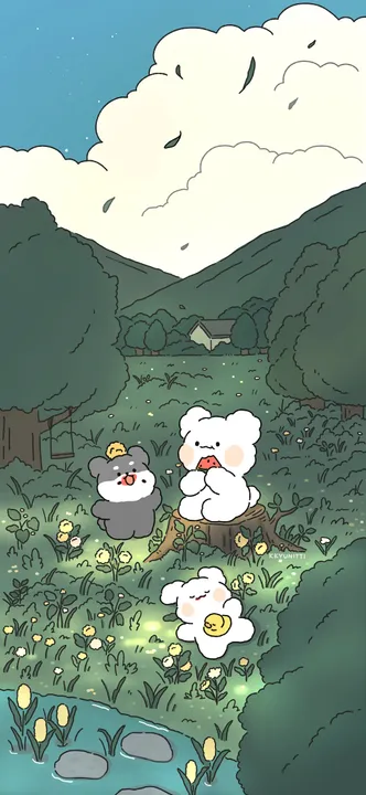 Bears eating watermelon