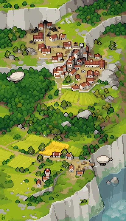 Cliffside Village Panorama