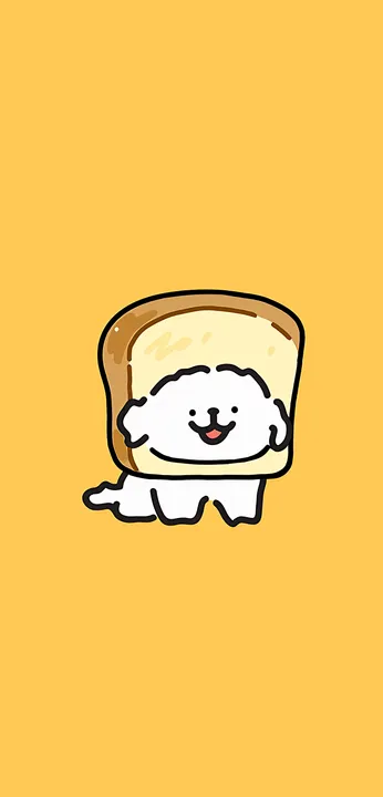 Dog with toast head