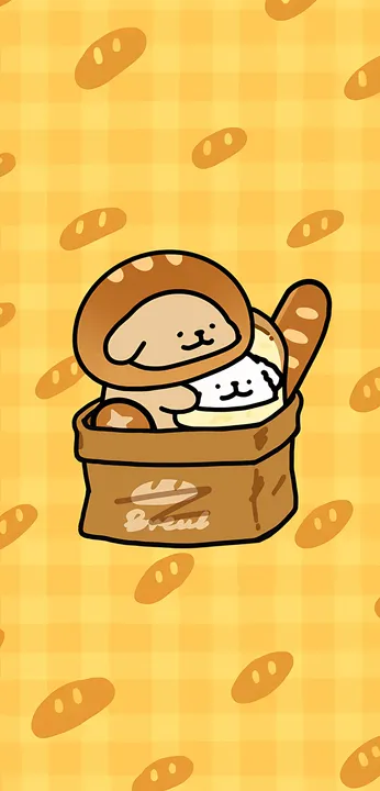 Dogs in a bread basket