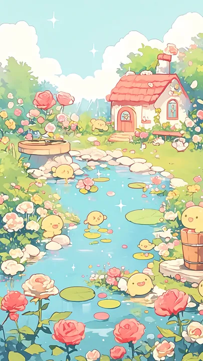 Chicks at the Rose Cottage Pond