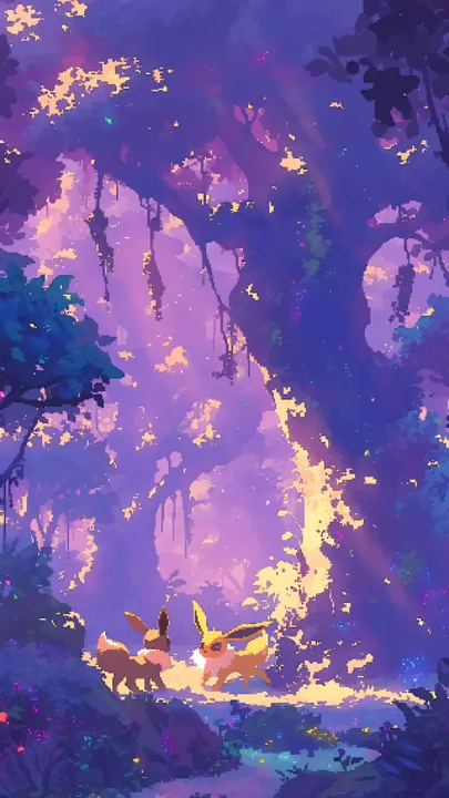 Eevee Duo in Twilight Forest