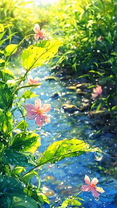 Glowing Petal Stream