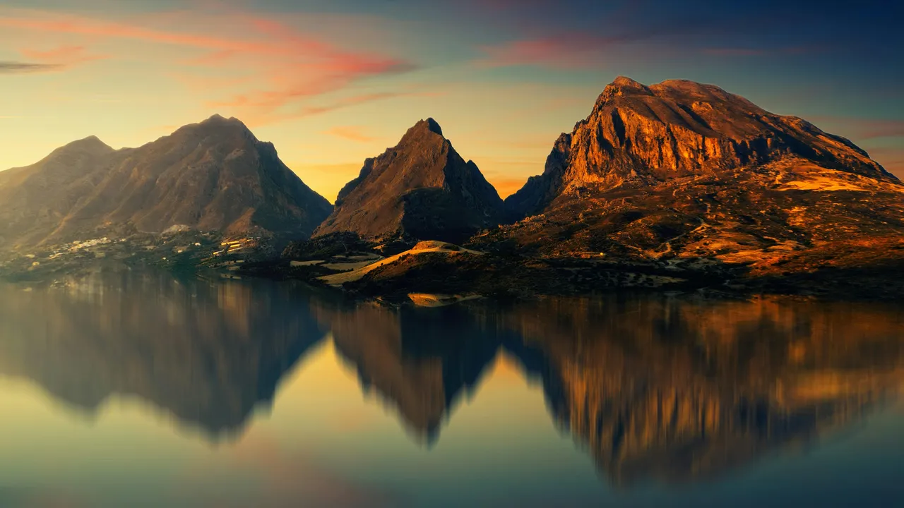 Golden Peaks Reflection
