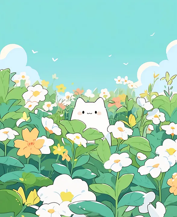 Kitty in Blooming Paradise