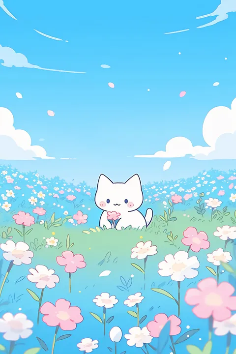 Kitty in Floral Bliss