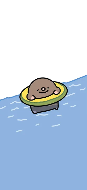 Mole with float in water
