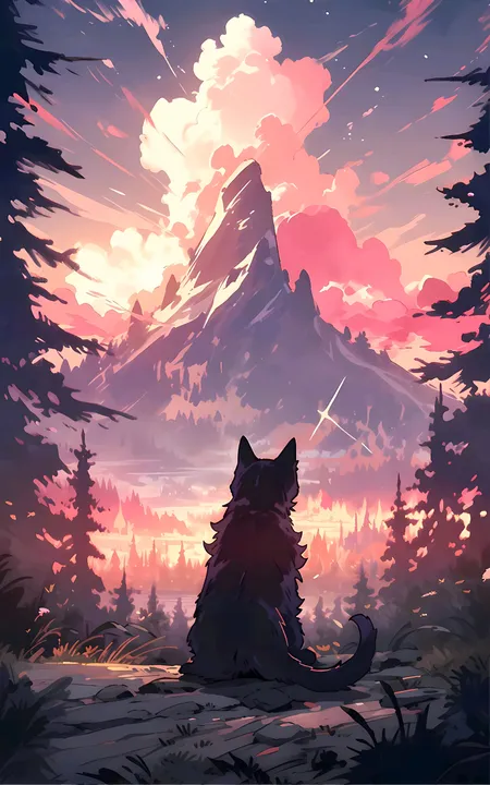 Mountain Sunset Watcher