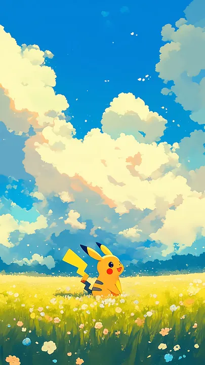 Pikachu's Sunny Meadow Bliss
