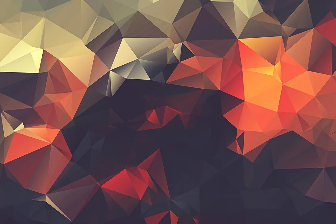 Polygon art in warm tones