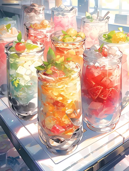 Rainbow Fruit Cocktail Feast