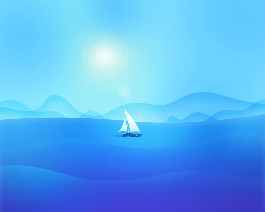 Sailboat on calm sea