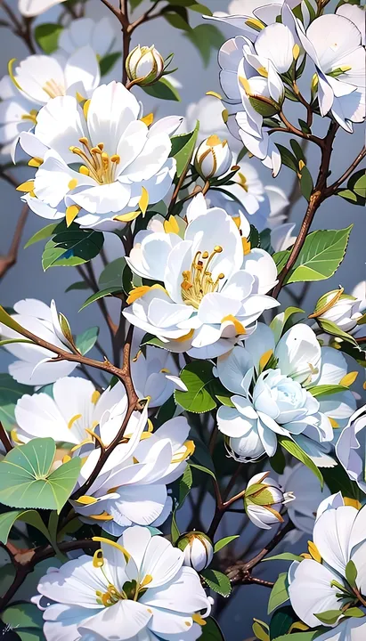 Serenity in White Blossoms