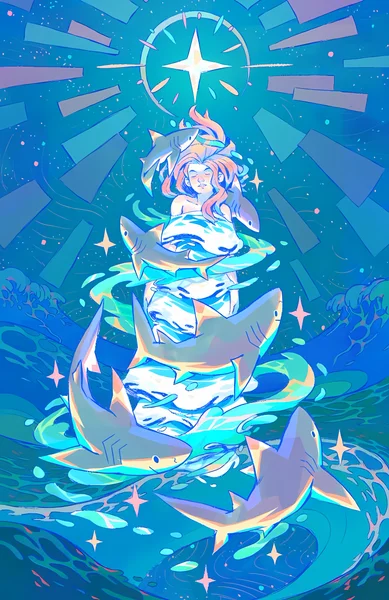 Shark Guardian's Embrace