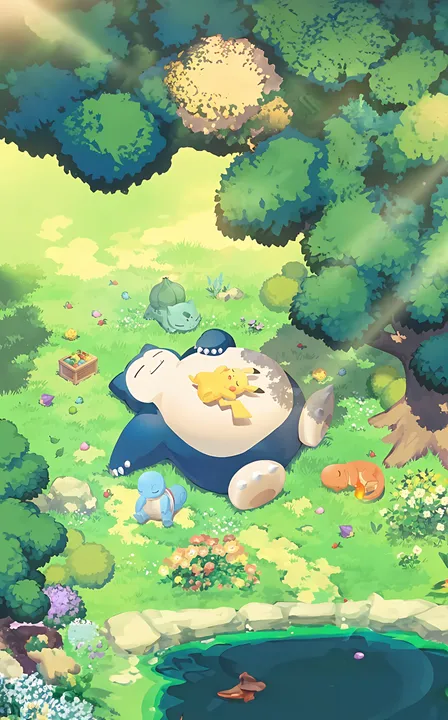 Snorlax's Peaceful Garden Nap