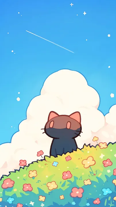 Stargazing Kitty Moment