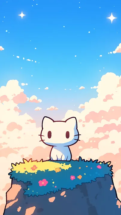 Starry Cliff Cat View