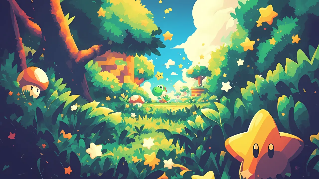 Yoshi in Mushroom Jungle